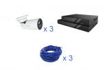 Комплект видеонаблюдения  IP FullHD с 3 камерами (ZOOM)