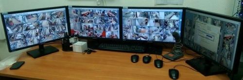 Неправильная схема множественного сбора различных видеорегистраторов или компьютеров с выводом изображения с каждого на свой монитор